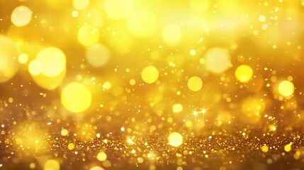 Wall Mural - bright yellow background with scattered golden sparkles, creating a shimmering, vibrant effect