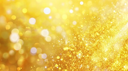 Wall Mural - bright yellow background with scattered golden sparkles, creating a shimmering, vibrant effect
