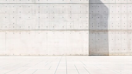 Poster - Smooth White Concrete Wall Texture for Minimalist Design Aesthetic