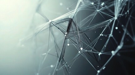Poster - Geometric Abstract Digital Background with Technology and Connections