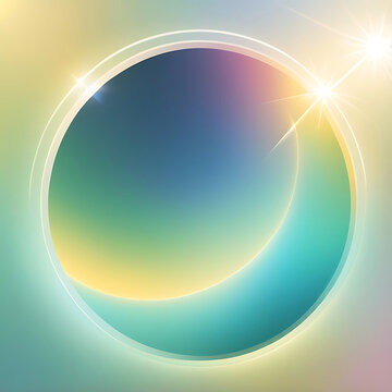 Hyber realistic photo of A holographic pastel-colored gradient sphere in green, and yellow,abstract, illustration, vector, modern,