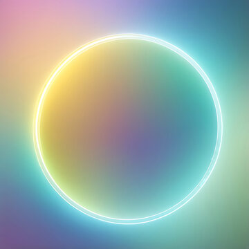 Hyber realistic photo of A holographic pastel-colored gradient sphere in green, and yellow,abstract, illustration, vector, modern,