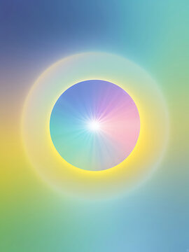 Hyber realistic photo of A holographic pastel-colored gradient sphere in green, and yellow,abstract, illustration, vector, modern,