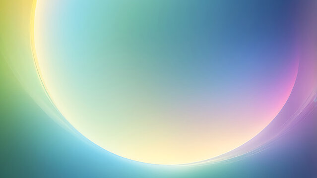 Hyber realistic photo of A holographic pastel-colored gradient sphere in green, and yellow,abstract, illustration, vector, modern,