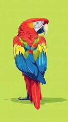 Poster - Scarlet Macaw Bird Colorful Feathers Tropical Bird