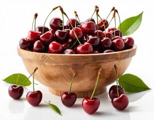 Wall Mural - cherries in a bowl