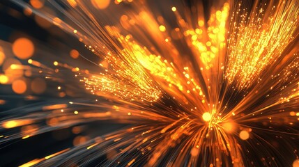 Poster - Bright Sparks and Glowing Particles in Dynamic Explosion Effect