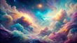 © GiftedFrames - Celestial Dreamscape A Symphony of Color and Light in a Fantastical Cloudscape