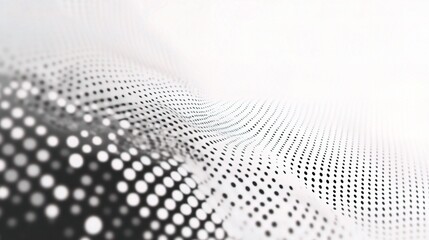 Poster - Abstract Halftone Background with Vector Dot Patterns in White