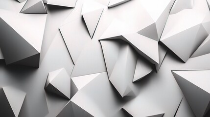 Poster - Abstract Geometric Patterns in Monochrome with Sharp Lines and Angles