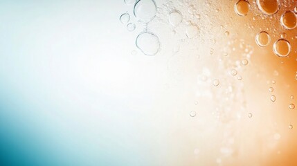 Leinwandbilder - Colorful abstract wallpaper showcases translucent bubbles against a smooth gradient transitioning from orange to teal, perfect for creative projects or backgrounds
