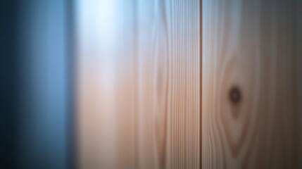 Leinwandbilder - Close-up of a white plywood surface showcasing subtle grain patterns and soft light, creating an elegant, minimalist look with ample space for text