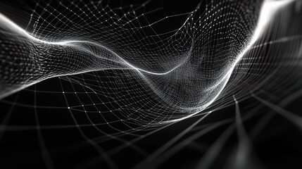 Poster - Abstract Wireframe Background with Plexus Effect for Design Use