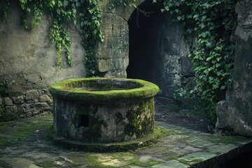 Sticker - Stone Well with Moss