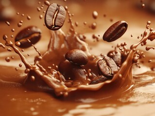 Wall Mural - Chocolate and Coffee Beans