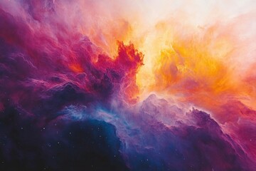 Wall Mural - colorful galaxy nebula clouds for creative space art and backgrounds