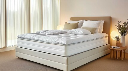 The Mattress of Your Dream Cozy modern bed in a serene bedroom setting.