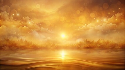 Wall Mural - Golden Hour Serenity A Dreamlike Landscape of Sunset and Still Water