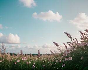 Elegant Summer sky with pastel patterns.