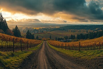  Stunning Vineyard Views in Dundee, Oregon During Fall Season for Scenic Projects
