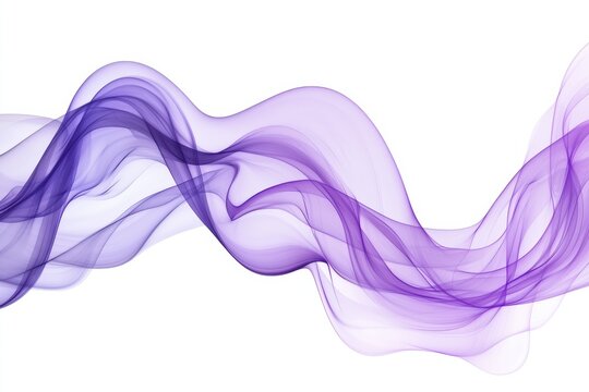 Dynamic Abstract Purple Wave Design on White Background for Modern Aesthetics
