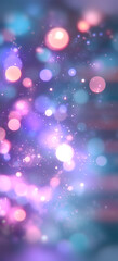 Aufkleber - Illustration with bokeh circles layered on the background to create a soft sense of depth. Warm and cool tones flow seamlessly, adding softness and an atmosphere of serenity and magic