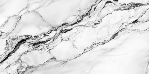 Canvas Print - This is a detailed view of a white marble texture, showcasing the intricate patterns and nuances in the surface of the marble material.