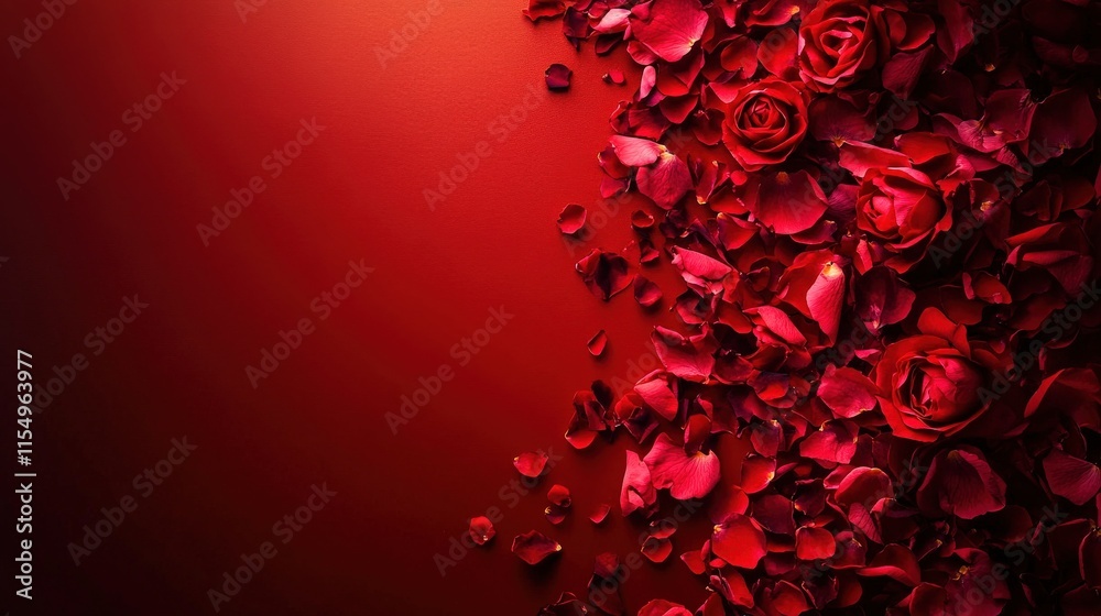 Valentine's Day or Wedding Background with Beautiful Roses. Concept for ...