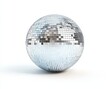 © ANZ studio - Shiny silver disco ball isolated on white.