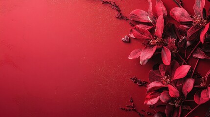 Poster - A red background with a subtle sparkle effect and plenty of space for Valentine messages.