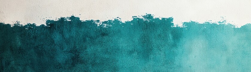 Poster - A serene blend of teal and turquoise creating a calming abstract watercolor background.