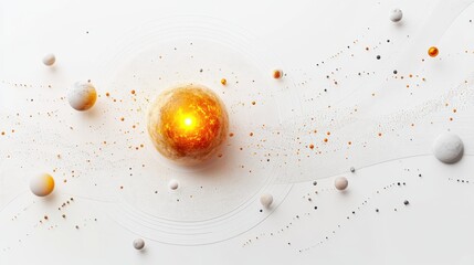 Wall Mural - cosmic abstract artwork featuring celestial bodies and stars