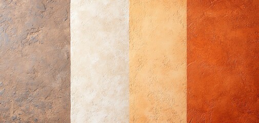 Poster - A collection of textured wall surfaces in earthy tones for design inspiration.