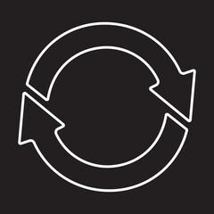 Fototapete - repeat icon. repeating vector symbol. simple return outline icons. double arrow icon. circle arrow i