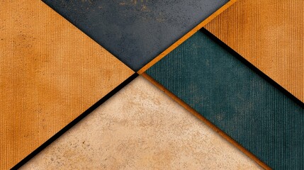 Poster - Minimalist abstract geometric shapes and patterns in earthy tones