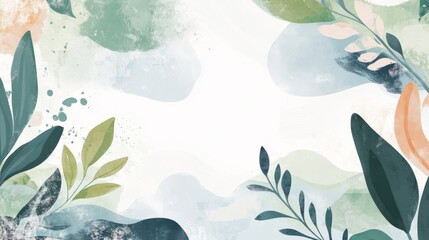 Wall Mural - Earth Day abstract background. Featuring greens, blues, and earth tones. Highlighting environmental awareness, sustainability, and nature. Ideal for Earth Day events