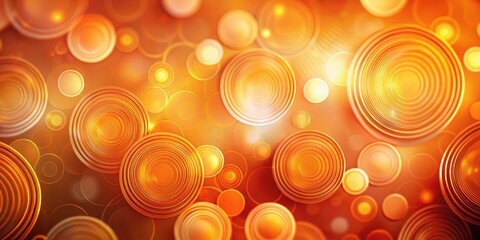 Wall Mural - Vibrant orange circles on a blurred abstract background, circles, vibrant, orange, abstract, background, colorful, design