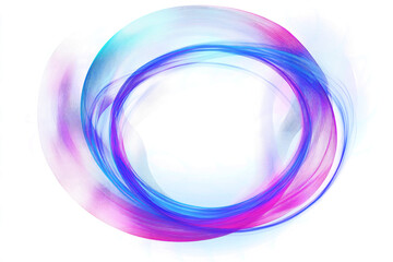 Poster - Abstract, colorful lines in a circular frame on a white background 
