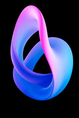 Leinwandbilder - Abstract Mobius strip with gradient colors. Concept of infinity, connection, and continuity.