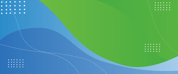 Leinwandbilder - Vector modern blue and green wave abstract background. creative halftone pattern in blue green background vector.