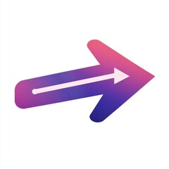 Poster - Stylized arrow design with a gradient of pink and purple tones, symbolizing direction and movement.