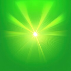 Poster - A vibrant green burst of light radiates from the center, creating a dynamic and energetic atmosphere.