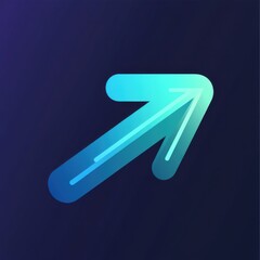 Poster - Stylized gradient arrow symbolizing progress and direction.