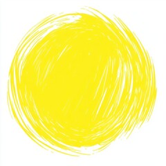 Poster - A vibrant, hand-drawn yellow circle representing energy and positivity.