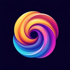 Poster - A vibrant swirl of colors creating a dynamic and eye-catching abstract design.
