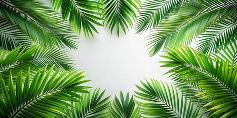 Wall Mural - Abstract background of tropical palm leaves, tropical, palm, leaves, background,nature, green, tropical leaves, abstract