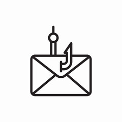 Poster - mail letter incoming message send message fishing rod icon vector sign