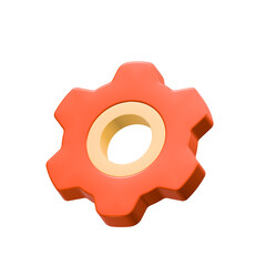 Poster - Setting gear 3d icon web for app
