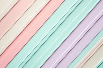 Poster - Striped pattern showcasing pastel colors in a creative design layout for artistic inspirations and backgrounds. Generative AI