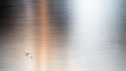 Poster - Defects on Pieces of Work Concept, Close-Up View of Stainless Steel Surface with Scratches and Texture for Industrial and Modern Designs